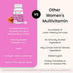 EZ Melts Women's Multi + Hair Growth - Multivitamínico Diario para Mujeres - Apoya la Energía y Reduce la Caída del Cabello - No-GMO y Vegano - Sabor Melocotón - 60 Comprimidos (30 Dosis)