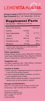 LemoVita C Plus Comprimidos masticables sabor fresa, 120 comprimidos (Paquete de 2)