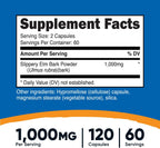 Nutricost Corteza de Olmo en Cápsulas - 1000mg por Ración, 120 Cápsulas - No-GMO, Sin Gluten, Vegetariano