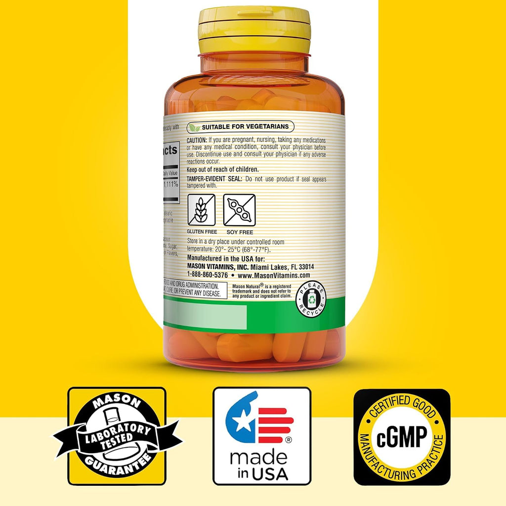 MASON NATURAL Vitamina C 1000 mg, 100 Comprimidos