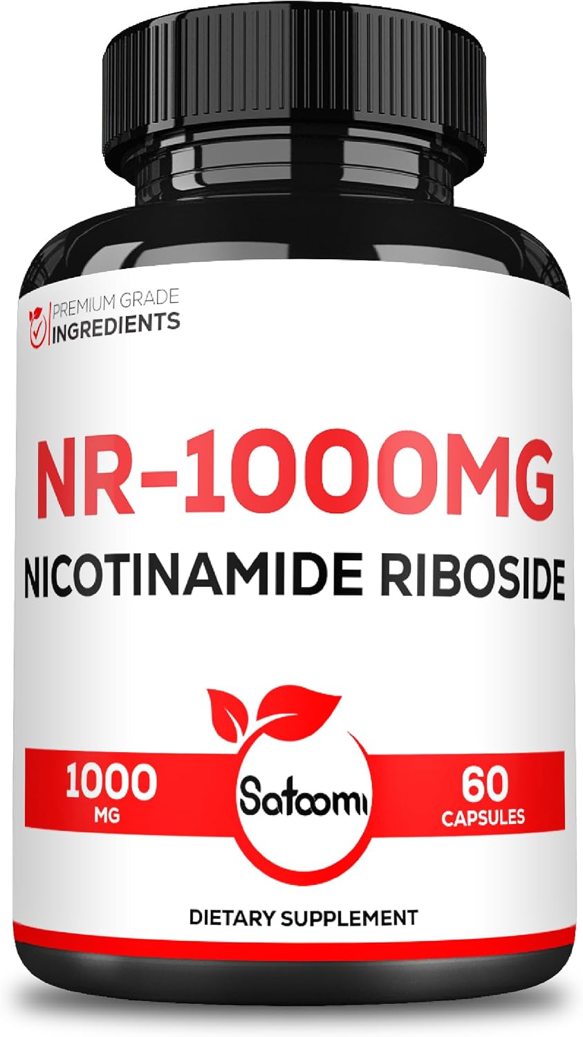 Satoomi NAD Nicotinamida Ribósido - Suplemento NR 1000mg - 60 Cápsulas (30 Días)