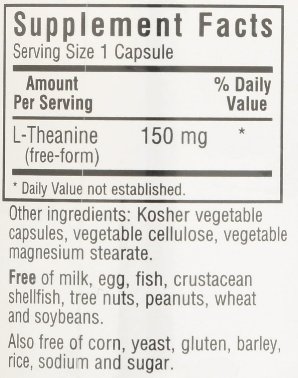 Bluebonnet Nutrition L-Teanina 200 mg, 30 cápsulas