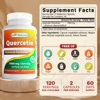 Best Naturals Quercetina 1000 mg - 120 Cápsulas Veganas (Pack de 3)