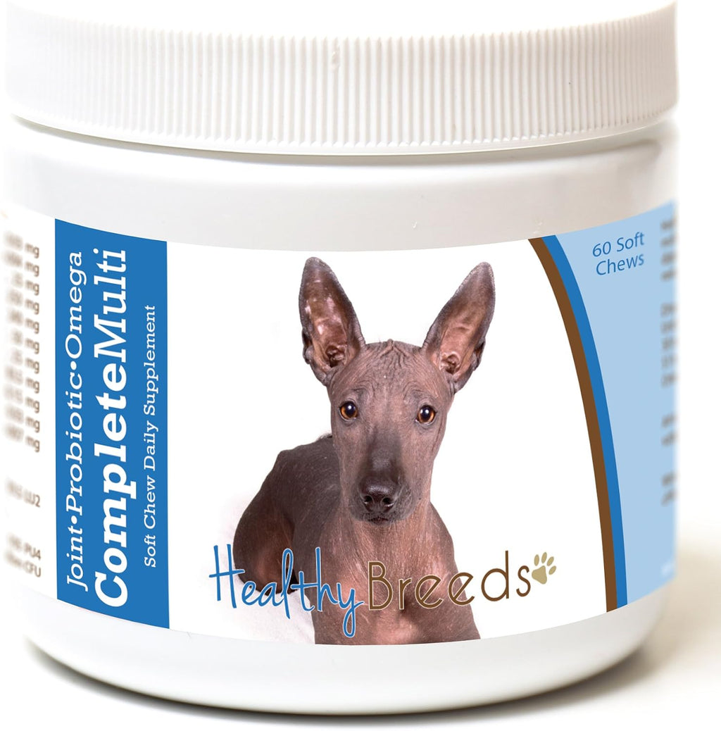 Healthy Breeds Xoloitzcuintli Multivitamínico Masticable Todo en Uno, 60 unidades