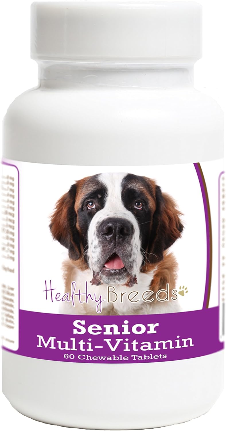 Healthy Breeds Comprimidos Multivitamínicos para Perros Senior Saint Bernard, 60 unidades
