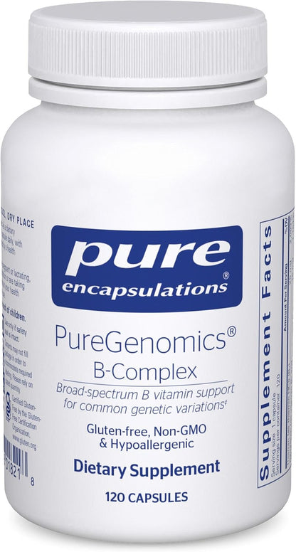 Pure Encapsulations PureGenomics B-Complex - Broad Spectrum B Vitamin Support for Genetic Expression, Cellular Function, – Image 1