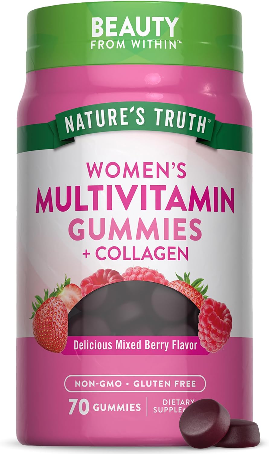 Nature's Truth Gominolas Multivitamínicas para Mujeres con Colágeno y Biotina | 70 Gominolas