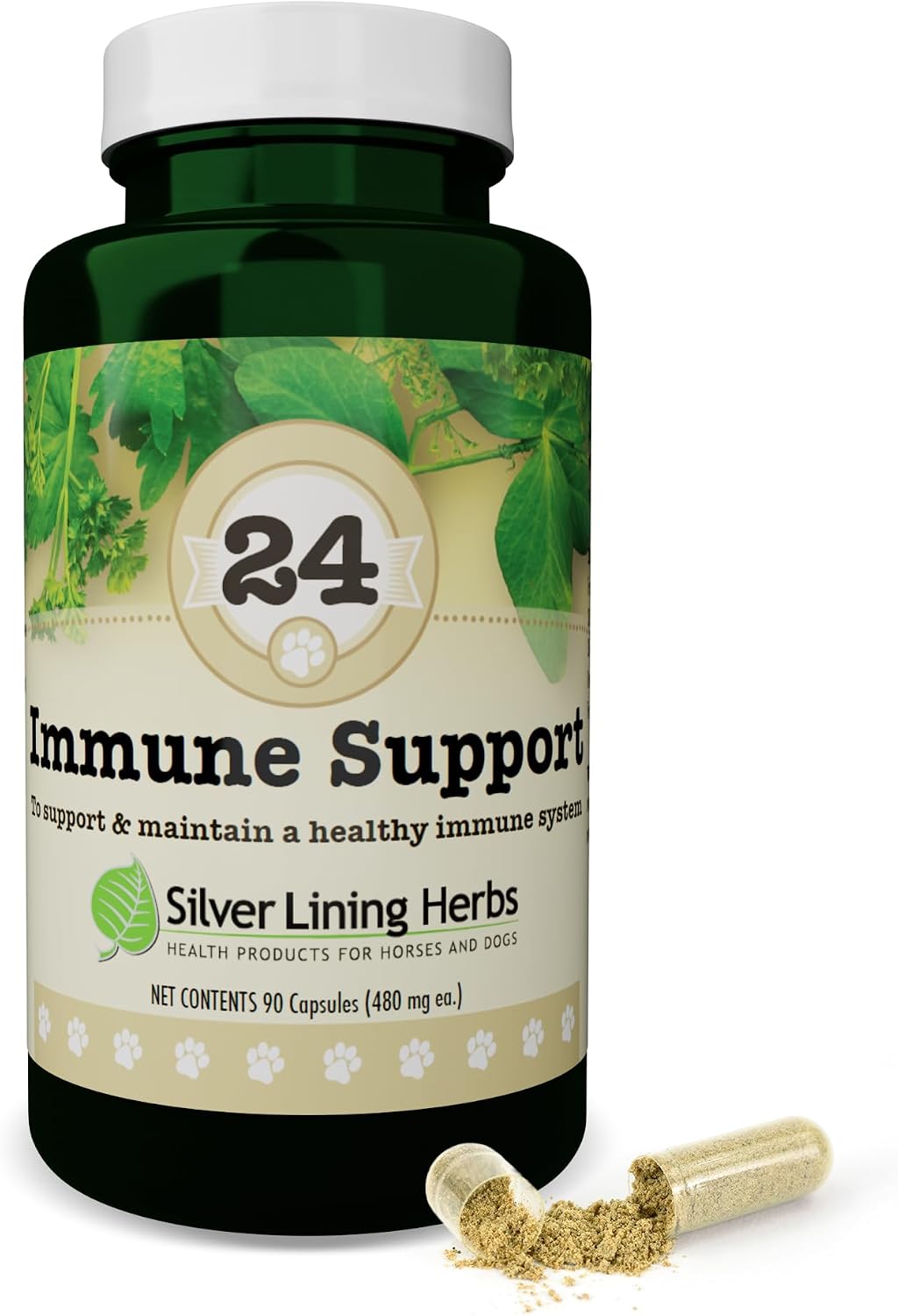 Silver Lining Herbs – Suplemento Inmunológico para Perros (90 Cápsulas)