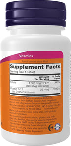 NOW Foods Folic Acid 800 mcg - 200 Tablets (2 Pack)