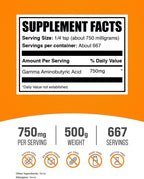 GABA en Polvo 500g (1.1 lbs) - BulkSupplements
