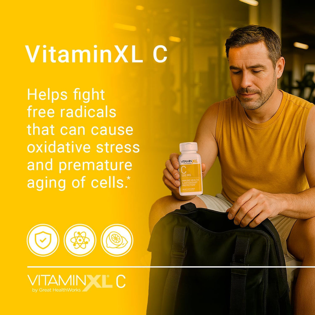 OmegaXL VitaminXL Vitamina C 500 mg, 30 Cápsulas Veganas