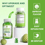 Lukaree Gominolas de Soursop Graviola - 2 Paquetes - Extracto Concentrado con Vitamina C y Zinc - 60 Gominolas