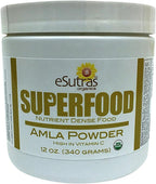 Organic Amla Powder 12 oz (340 g) - 30 Servings - Natural Vitamin C