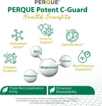 PERQUE Potent C Guard - Vitamina C Tamponada en Polvo Efervescente con Magnesio, Potasio y Zinc - 454 g