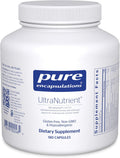 Pure Encapsulations UltraNutrient - Multivitamínico y Minerales - Apoyo Cardiovascular y Hepático - con Vitamina C, CoQ10 - Sin Gluten - 180 Cápsulas