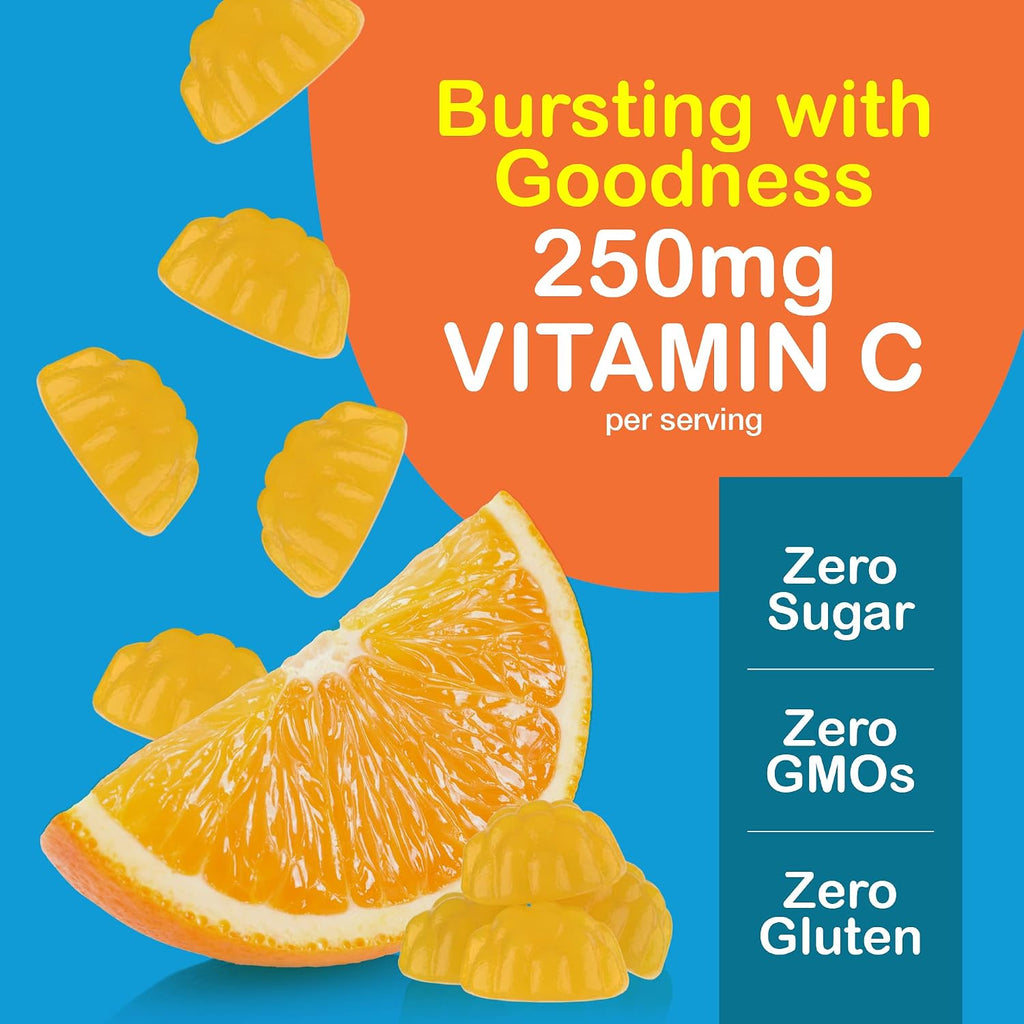 Yum-Vs Gomitas de Vitamina C Sin Azúcar - 250 mg - 60 unidades
