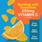 Yum-Vs Gomitas de Vitamina C Sin Azúcar - 250 mg - 60 unidades