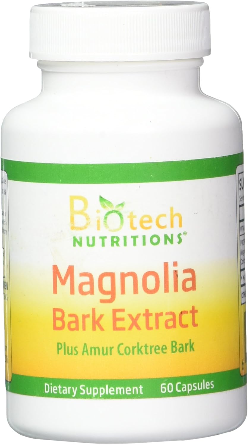 Biotech Nutritions Magnolia Bark Extract Plus Amur Corktree – 60 Cápsulas Vegetales
