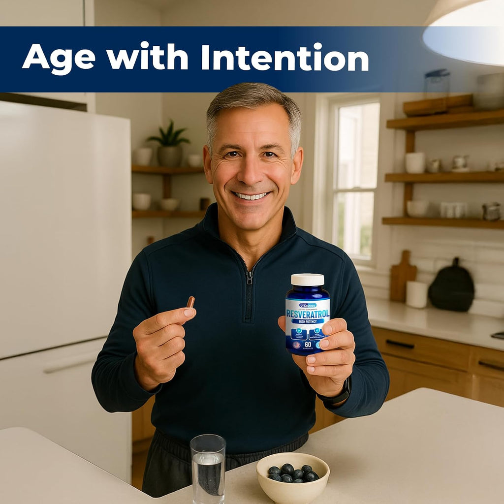 Resveratrol 1000 mg por Dosis - 180 Cápsulas Vegetales - Suplemento Antioxidante Natural