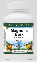 Extracto de Corteza de Magnolia 4:1 - 450 mg, 100 Cápsulas - TerraVita