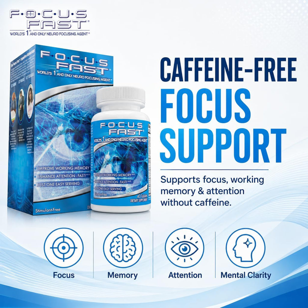 Focus Fast Brain Supplement - Mejora la Memoria, Concentración y Cognición