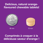 Webber Naturals Vitamina C Masticable 500 mg, 120 Comprimidos Sabor Naranja