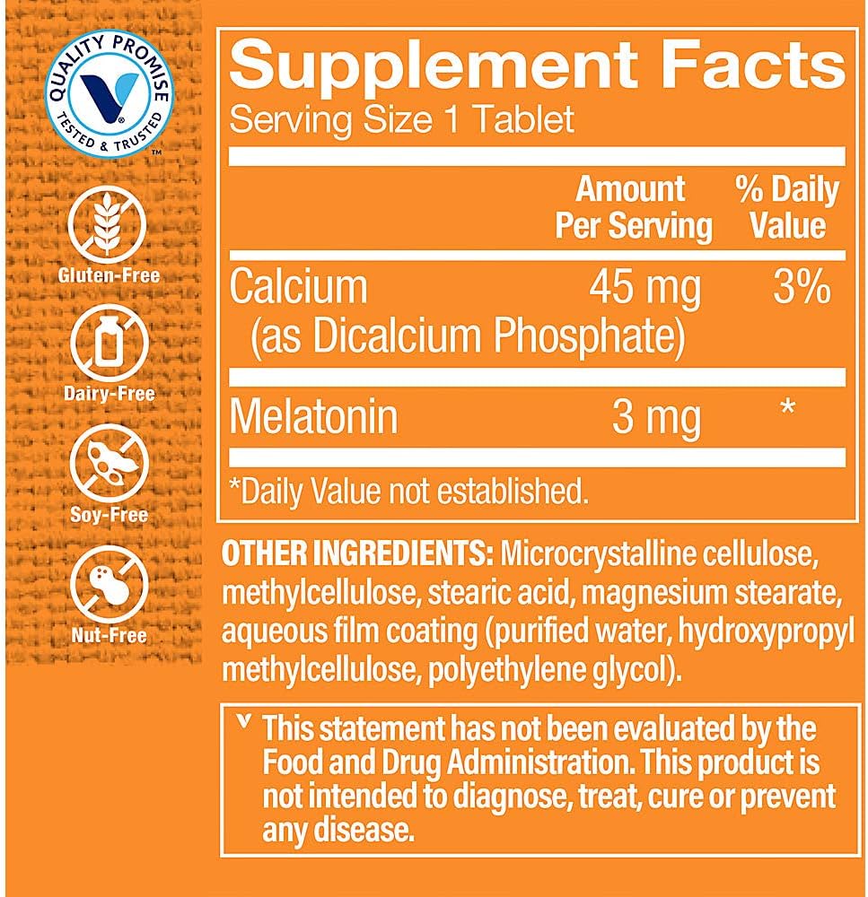 The Vitamin Shoppe Melatonina - Soporte para el Sueño, 120 Comprimidos
