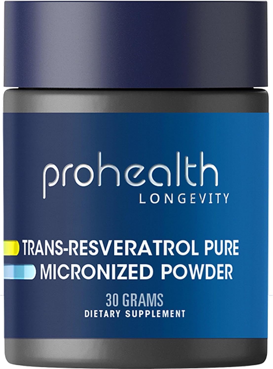 ProHealth Longevity Trans-Resveratrol en Polvo 100 Gramos - Grado Farmacéutico, 1000 mg por Porción