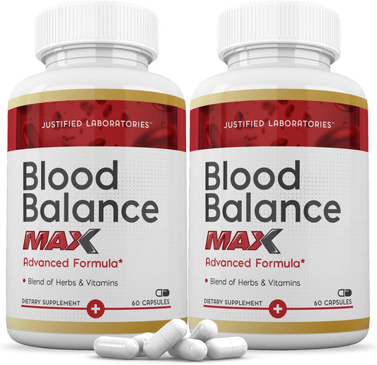 Justified Laboratories Blood Balance Max - 60 cápsulas, pack de 2