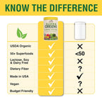 Country Farms Super Greens Apple Banana – Mezcla ecológica en polvo, 40 raciones (2 envases)