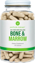Antler Farms - 100% Hueso y Médula de Nueva Zelanda, 180 Cápsulas, 750mg - Extracto de Hueso Entero de Vacas Alimentadas con Pasto