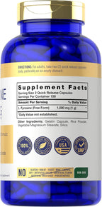 Carlyle L-Tirosina 1000 mg 300 Cápsulas