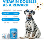 LEGITPET Multivitaminas para Perros - 30 Masticables con Glucosamina, Condroitina, Probióticos y Omega-3