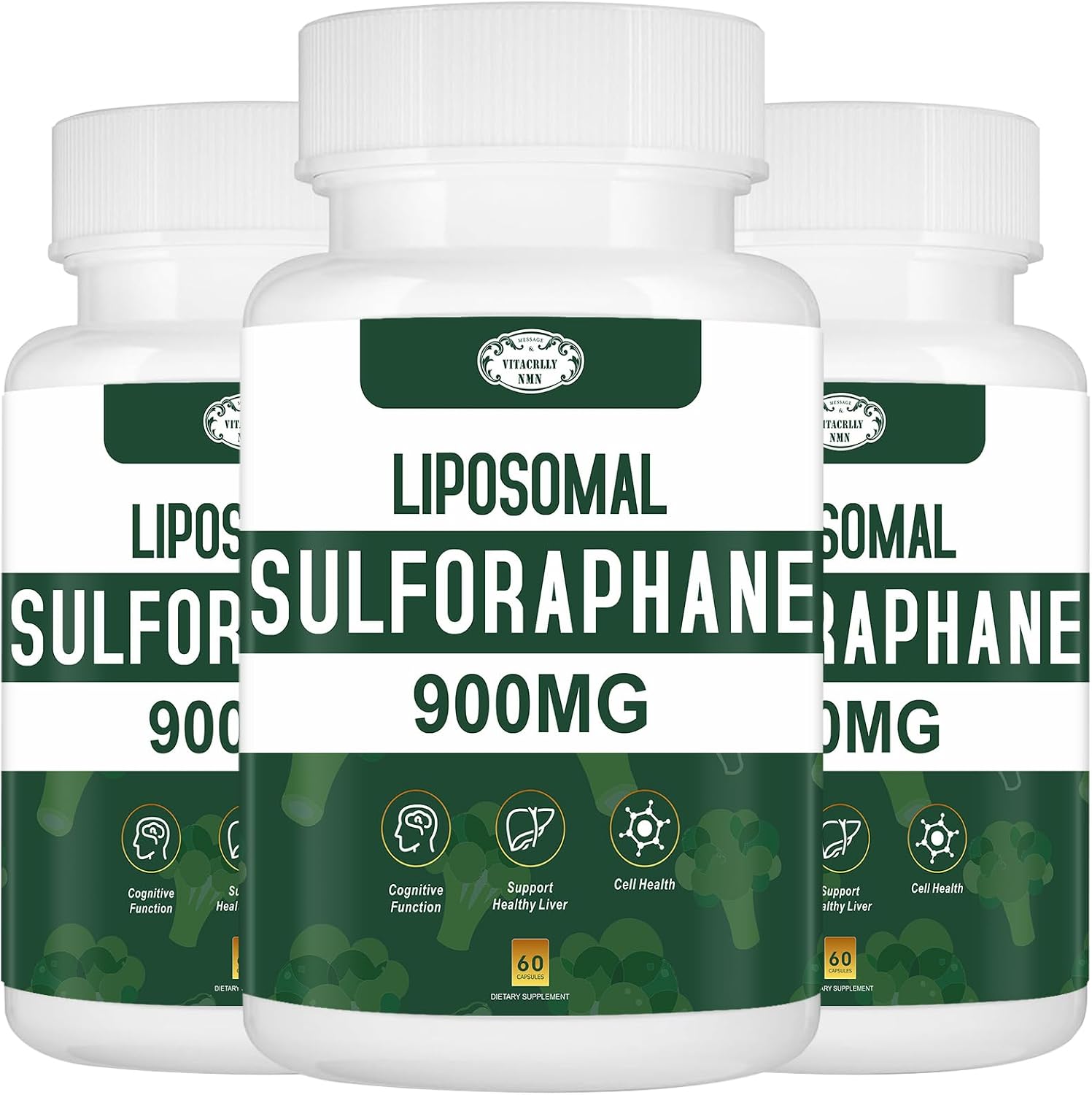 Suplemento de Sulforafano Liposomal 900mg con Extracto de Brócoli