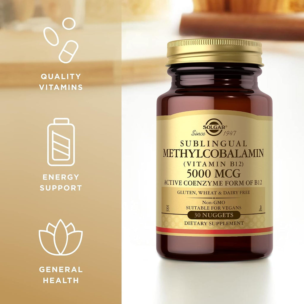 Metilcobalamina (Vitamina B12) 5000 mcg – 30 Nuggets – Solgar
