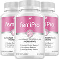 FemiPro Supplement - Probiótico Femenino, 3 Paquetes (180 Cápsulas)