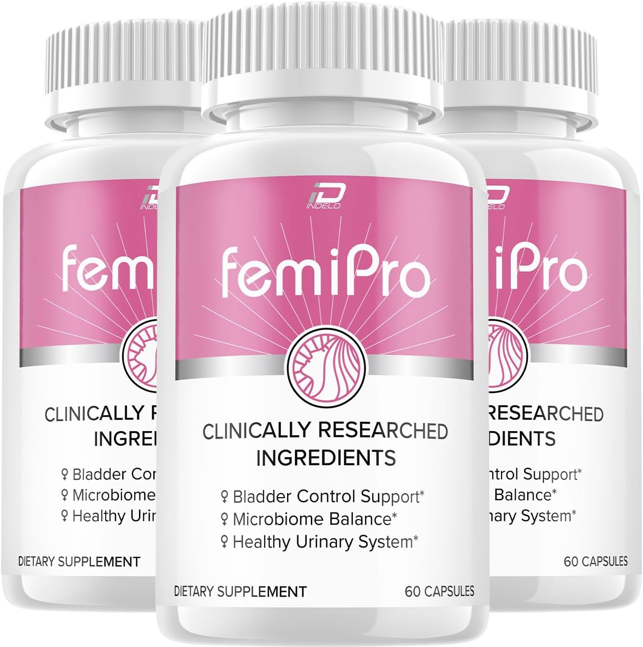 FemiPro Supplement - Probiótico Femenino, 3 Paquetes (180 Cápsulas)