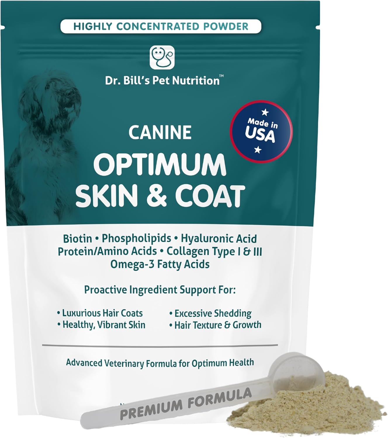 Dr. Bill's Canine Optimum Skin & Coat – Suplemento para perros – 680g