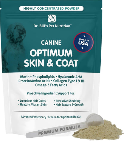 Dr. Bill's Canine Optimum Skin & Coat – – Aceite de anchoa: Fuente concentrada de EPA y DHA, que contribuyen a la – Image 1