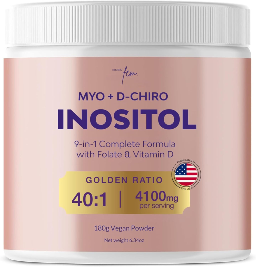 QSTA Myo-Inositol & D-Chiro Inositol 40:1 – 4100mg con Vitaminas y Minerales, 180 Cápsulas