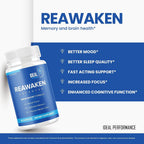 Reawaken Brain Boost Suplemento para la Memoria - Fórmula Avanzada (3 Paquetes - 180 Cápsulas)