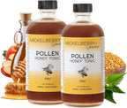 Mickelberry Gardens Pollen Honey Tonic (Pack de 2, 118 ml cada uno) - Apoyo Respiratorio Natural