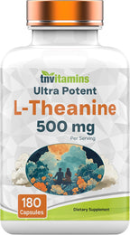 tnvitamins L-Theanine 500 mg, 180 cápsulas