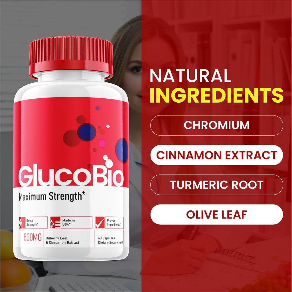 Glucobio Cápsulas (5 Paquetes) - Suplemento Nutricional de Gluco Bio, 300 Cápsulas