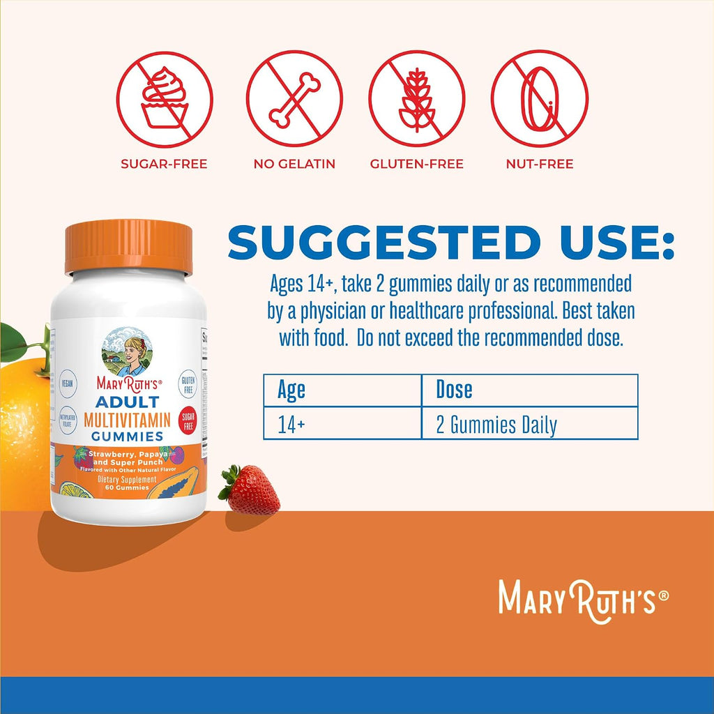 MaryRuth's Organics Multivitamínico en Gominolas Sin Azúcar - 60 Unidades