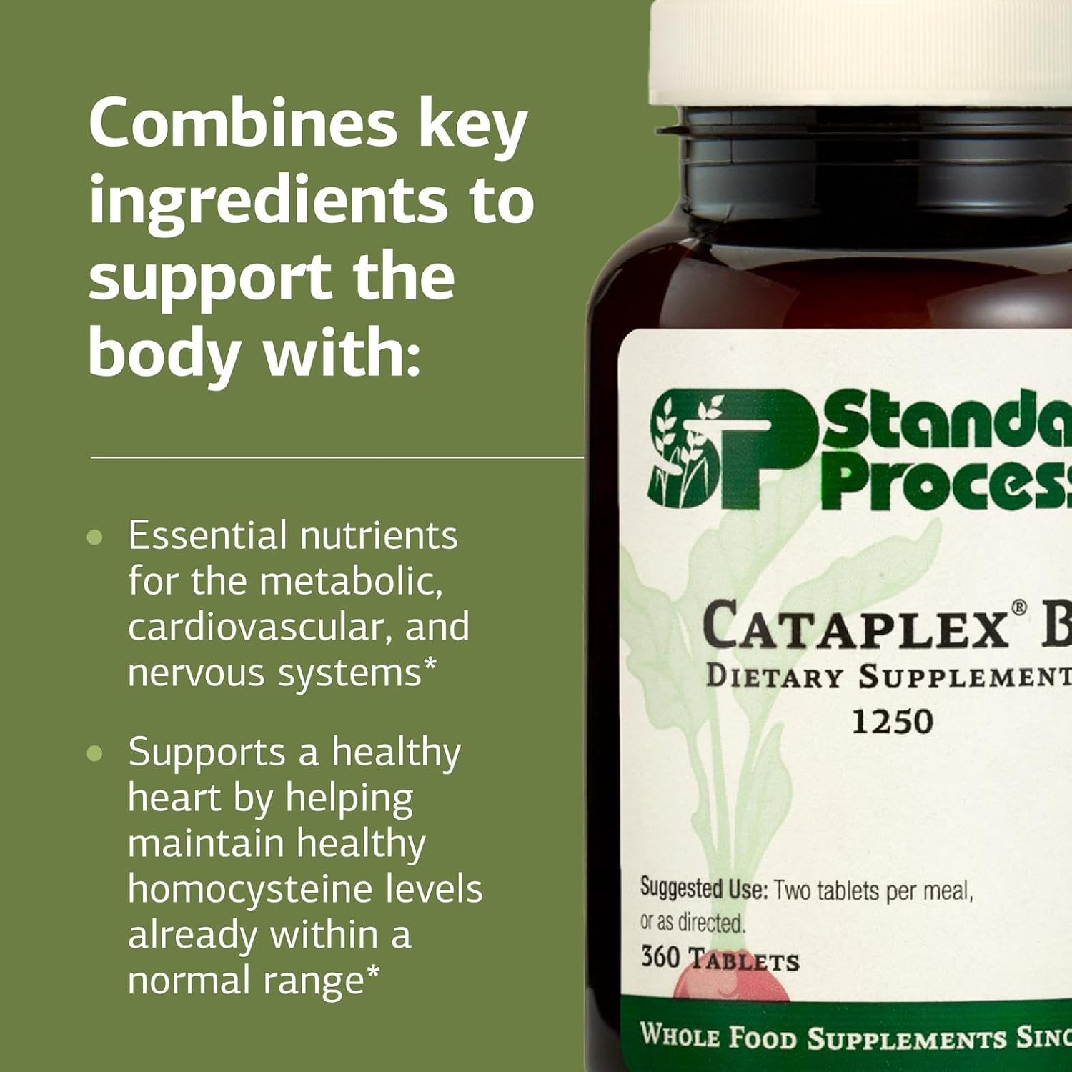 Standard Process Cataplex B – B Complex para el Corazón y el Sistema Nervioso (360 comprimidos)