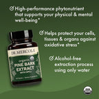 Dr. Mercola Extracto de Corteza de Pino Orgánico con OPCs - 60 Comprimidos