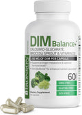 Bronson DIM Balance+ con Calcio D-Glucarato, Extracto de Brotes de Brócoli y Vitamina D3, 200 mg de DIM por Cápsula, 60 Cápsulas Vegetales