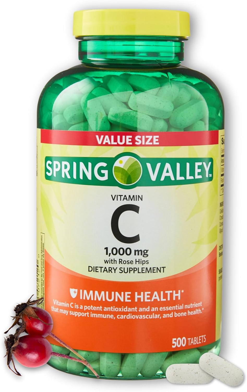 Vitamina C 1000 mg Comprimidos con Escaramujo, 500 comprimidos