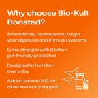 Bio-Kult Boosted Extra Strength Probiótico para la Salud Intestinal y el Sistema Inmunológico con Vitamina B12 – 30 Cápsulas